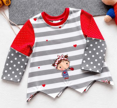 Zipfelpullover Kinder HERZGIRLY in Gr. 80