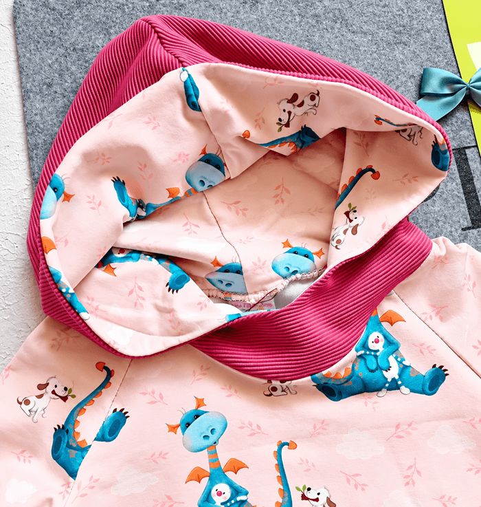 Kapuzenpullover Kinder Hoodie DRACHENKIND in Gr. 110