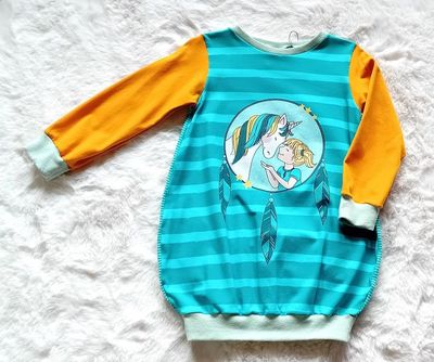 Ballonkleid Kinder EINHORN in Gr. 86/92