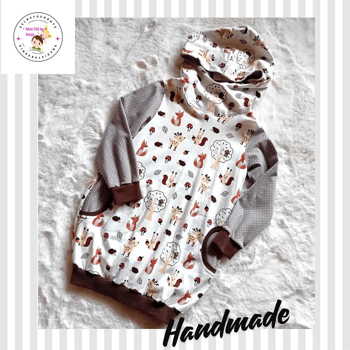 Ballonkleid Kinder WALDTIERE in Gr. 98/104