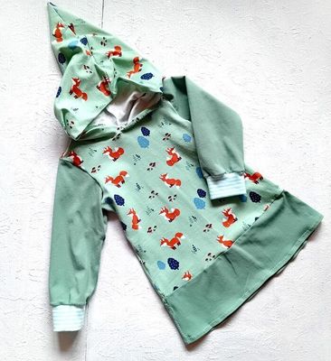 Kapuzenkleid Kinder langarm FUCHS in Gr. 86
