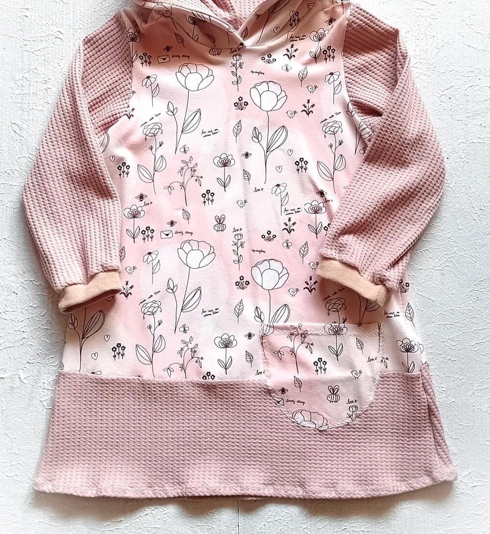 Kapuzenkleid Kinder BLUMENWIESE in Gr. 98