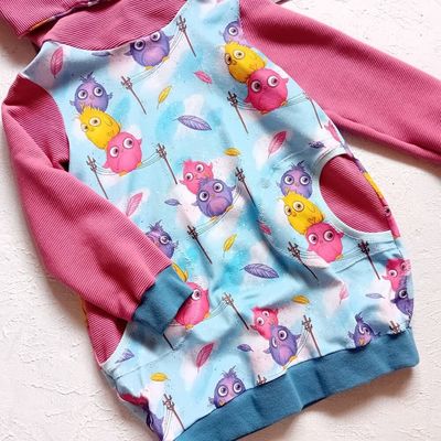 Ballonkleid Kinder LUSTIGE MONSTER in Gr. 98/104