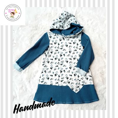 Kapuzenkleid Kinder langarm ROSEN in Gr. 98