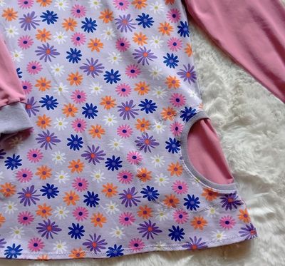 Kinderkleid langarm BLUMENMEER in Gr. 128