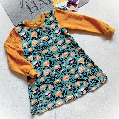 Kinderkleid langarm BLUMENTANZ in Gr. 98 Kinderkleid langarm BLUMENTANZ in Gr. 98