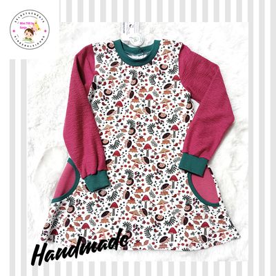 Kinderkleid langarm HERBSTZEIT in Gr. 110