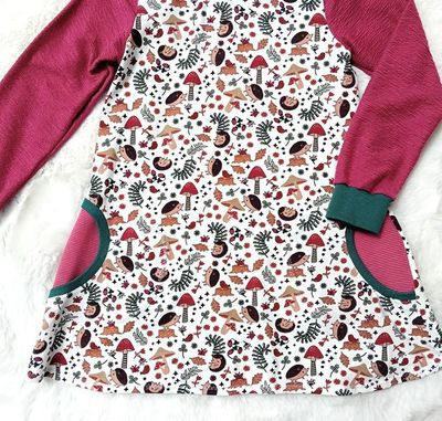 Kinderkleid langarm HERBSTZEIT in Gr. 110