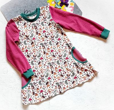 Kinderkleid langarm HERBSTZEIT in Gr. 110