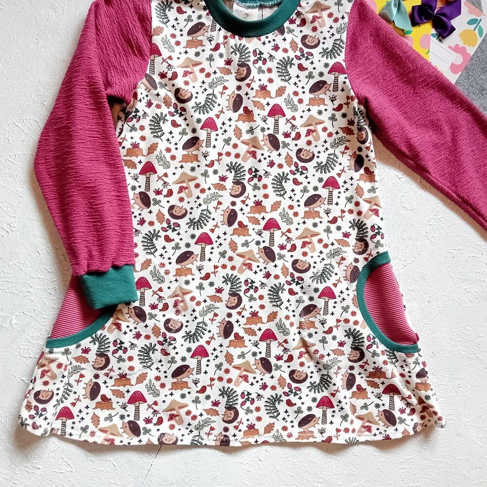 Kinderkleid langarm HERBSTZEIT in Gr. 110