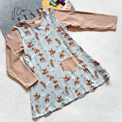Kinderkleid langarm REHKITZ in Gr. 110