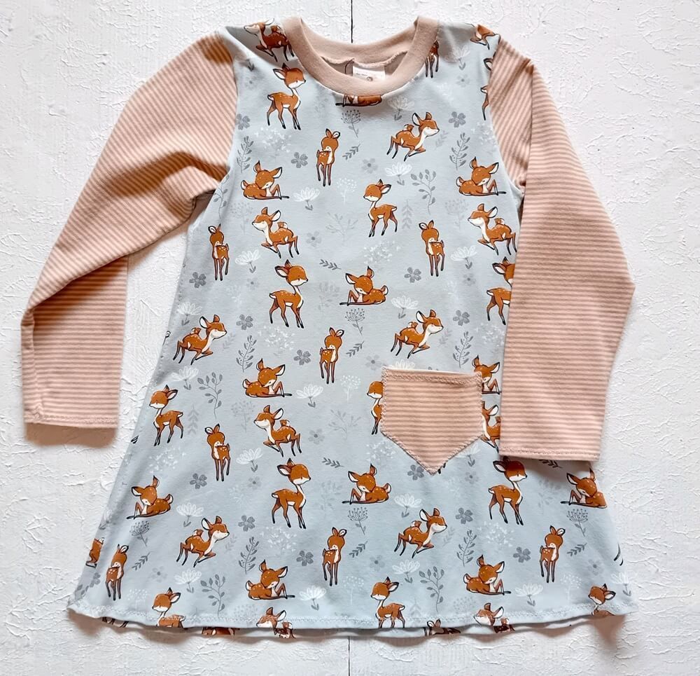 Kinderkleid langarm REHKITZ in Gr. 110