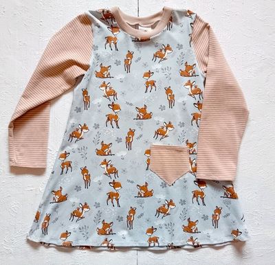 Kinderkleid langarm REHKITZ in Gr. 110