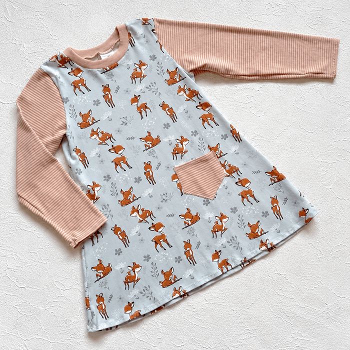 Kinderkleid langarm REHKITZ in Gr. 110