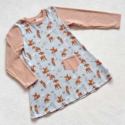 Kinderkleid langarm REHKITZ in Gr. 110