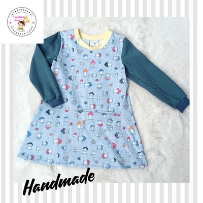Kinderkleid langarm  PILZEWIESE in Gr. 98