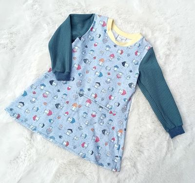 Kinderkleid langarm PILZEWIESE in Gr. 98