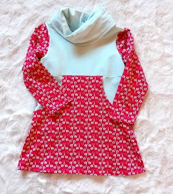 Kinderkleid langarm RINGELREIHEN in Gr. 98