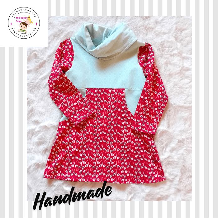 Kinderkleid langarm RINGELREIHEN in Gr. 98