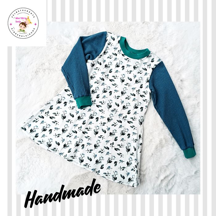 Kinderkleid langarm  ROSEN in Gr. 104