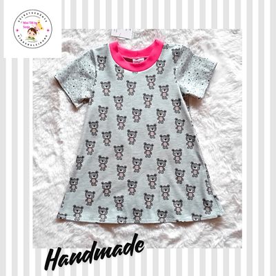 Kinderkleid Sommerkleid KLEINE KUSCHELTIERE in Gr. 92