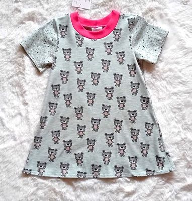 Kinderkleid Sommerkleid KLEINE KUSCHELTIERE in Gr. 92