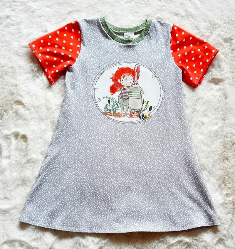Kinderkleid Sommerkleid LANDLEBEN in Gr. 122