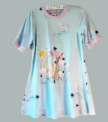 Kinderkleid Sommerkleid PANEL REH in Gr. 140