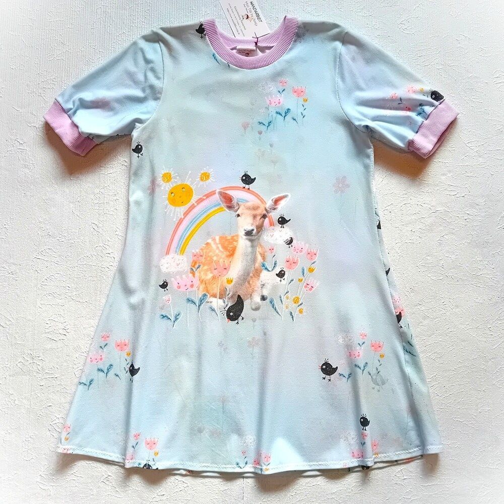 Kinderkleid Sommerkleid PANEL REH in Gr. 140