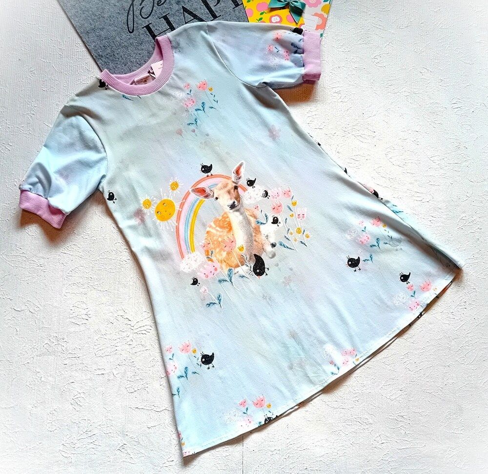 Kinderkleid Sommerkleid PANEL REH in Gr. 140 Kinderkleid Sommerkleid PANEL REH in Gr. 140