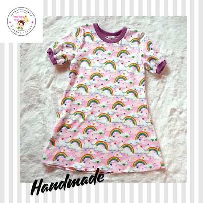Kinderkleid Sommerkleid REGENBOGEN in Gr. 134