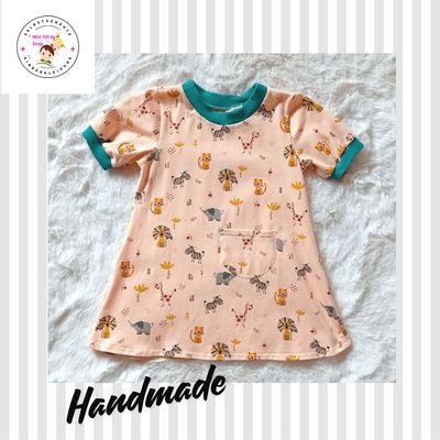 Kinderkleid Sommerkleid SAFARITIERE in Gr. 86