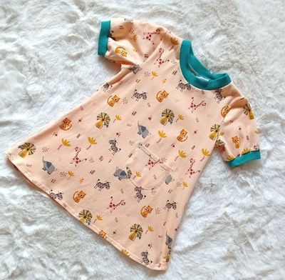 Kinderkleid Sommerkleid SAFARITIERE in Gr. 86