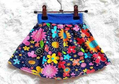 Kinderrock Tellerrock SOMMERBLUMEN in Gr. 74/80