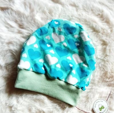 Baby Beanie COSMOPARTY HERZEN 0-6 Monate