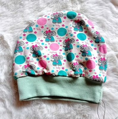 Baby Beanie ELEFANTEN PUNKTE / 0-6 Monate