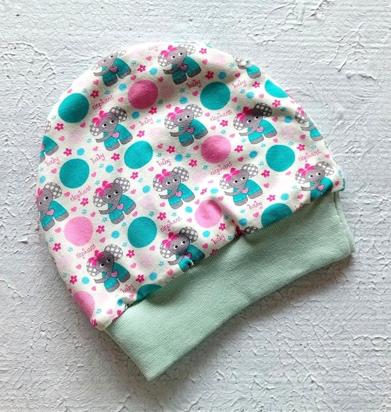 Baby Beanie  ELEFANTEN PUNKTE / 0-6 Monate