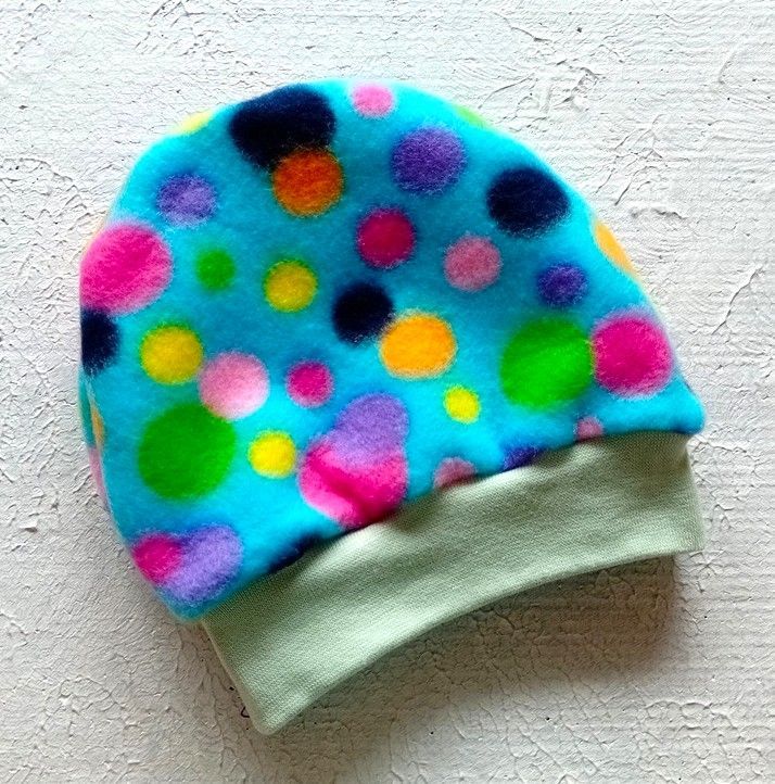 Baby Beanie PUNKTE RAUTEN / 6-9 Monate