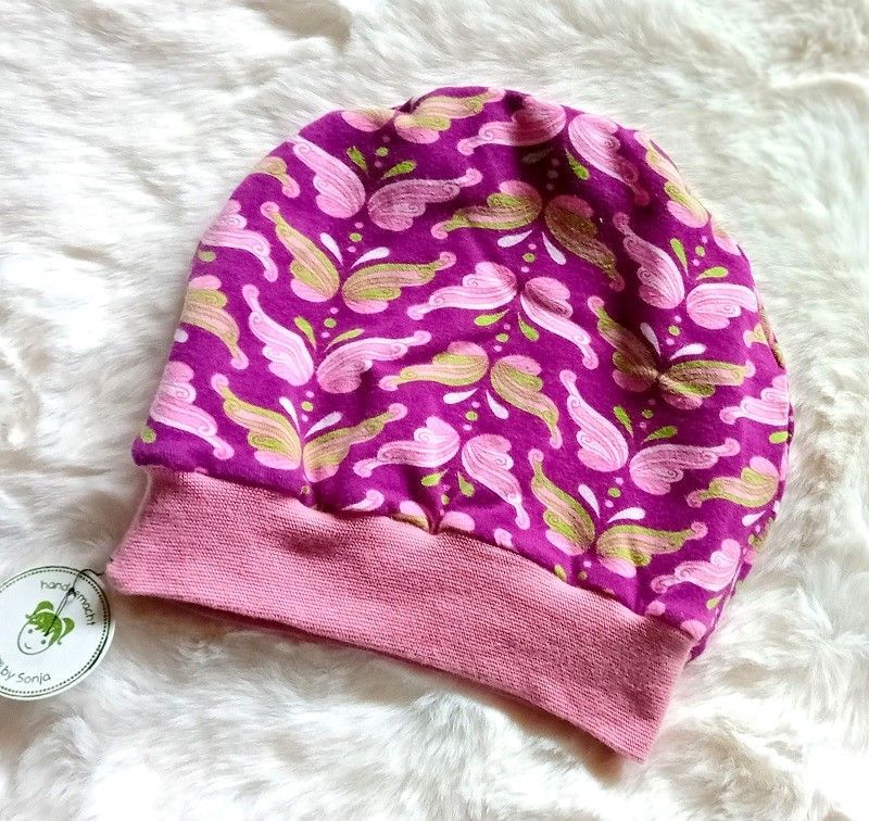 Baby Beanie  PUNKTE SCHMETTERLING / 9-12 Monate