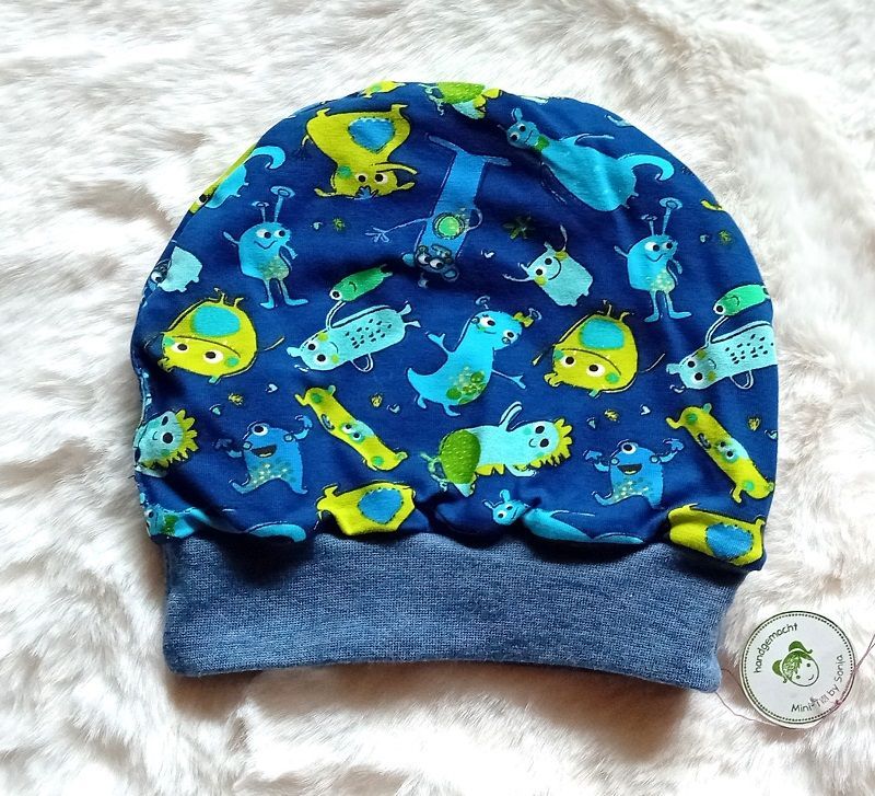 Kinder Beanie  MONSTER STERNE  / 12-18 Monate