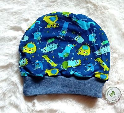 Kinder Beanie MONSTER STERNE / 12-18 Monate