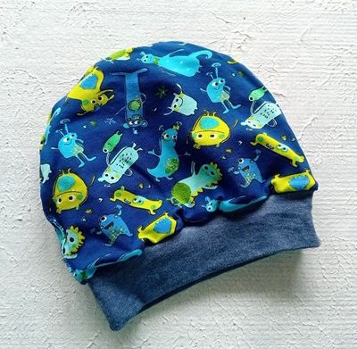 Kinder Beanie  MONSTER STERNE  / 12-18 Monate