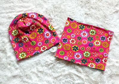 Kinder Set Beanie|Loop  BLUMEN / 3-10 Jahre