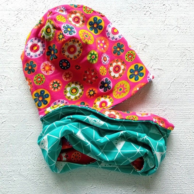 Kinder Set Beanie|Loop  BLUMEN / 3-10 Jahre