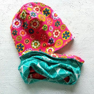 Kinder Set Beanie|Loop BLUMEN / 3-10 Jahre Kinder Set Beanie|Loop BLUMEN / 3-10 Jahre