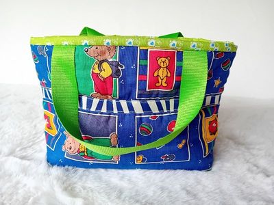 Kindertasche handmade | Schulfreunde blau