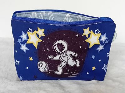 Kosmetiktasche handmade | Astronaut dunkelblau