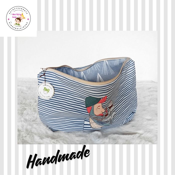 Kosmetiktasche handmade | Seemann weiss blau Kosmetiktasche handmade | Seemann weiss blau