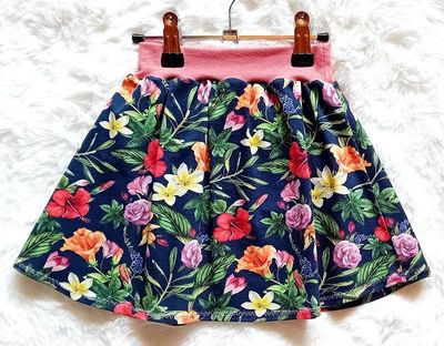 Kinderrock Tellerrock BLUMENMEER in Gr. 98/104