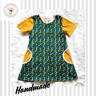 Kinderkleid Sommerkleid BLUMENSTECKER  in Gr. 122